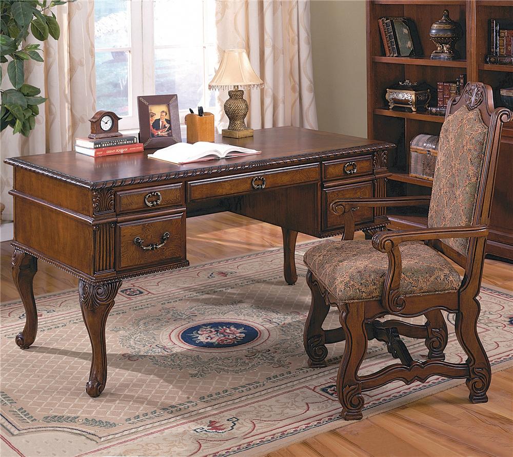 Crown Mark Neo Renaissance 5400 Home Office Table Desk with Five